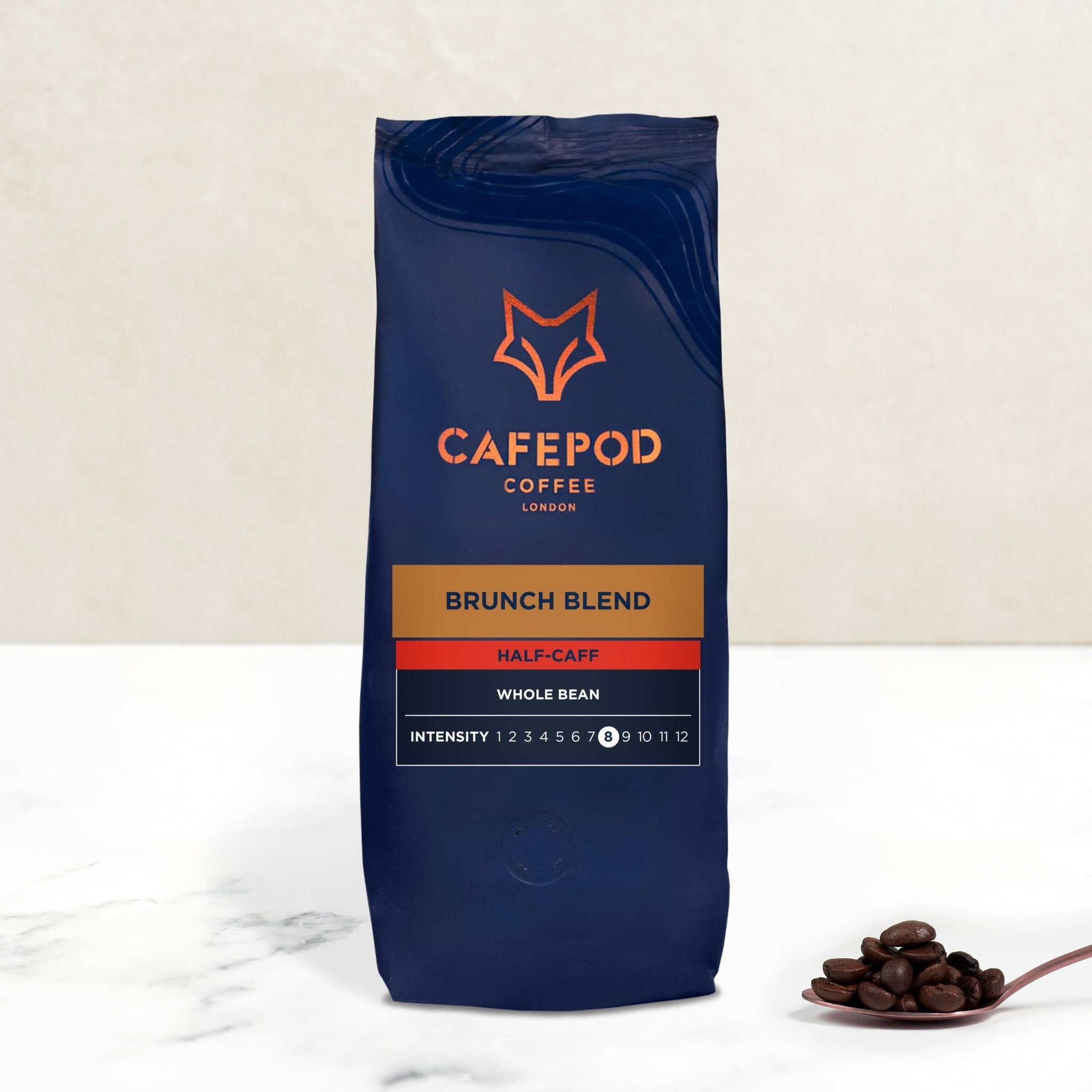 Half-Caff Brunch Blend Coffee Beans 200g, UK version