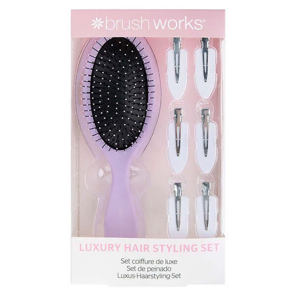 Brushworks Luxury Purple Hair Styling Set