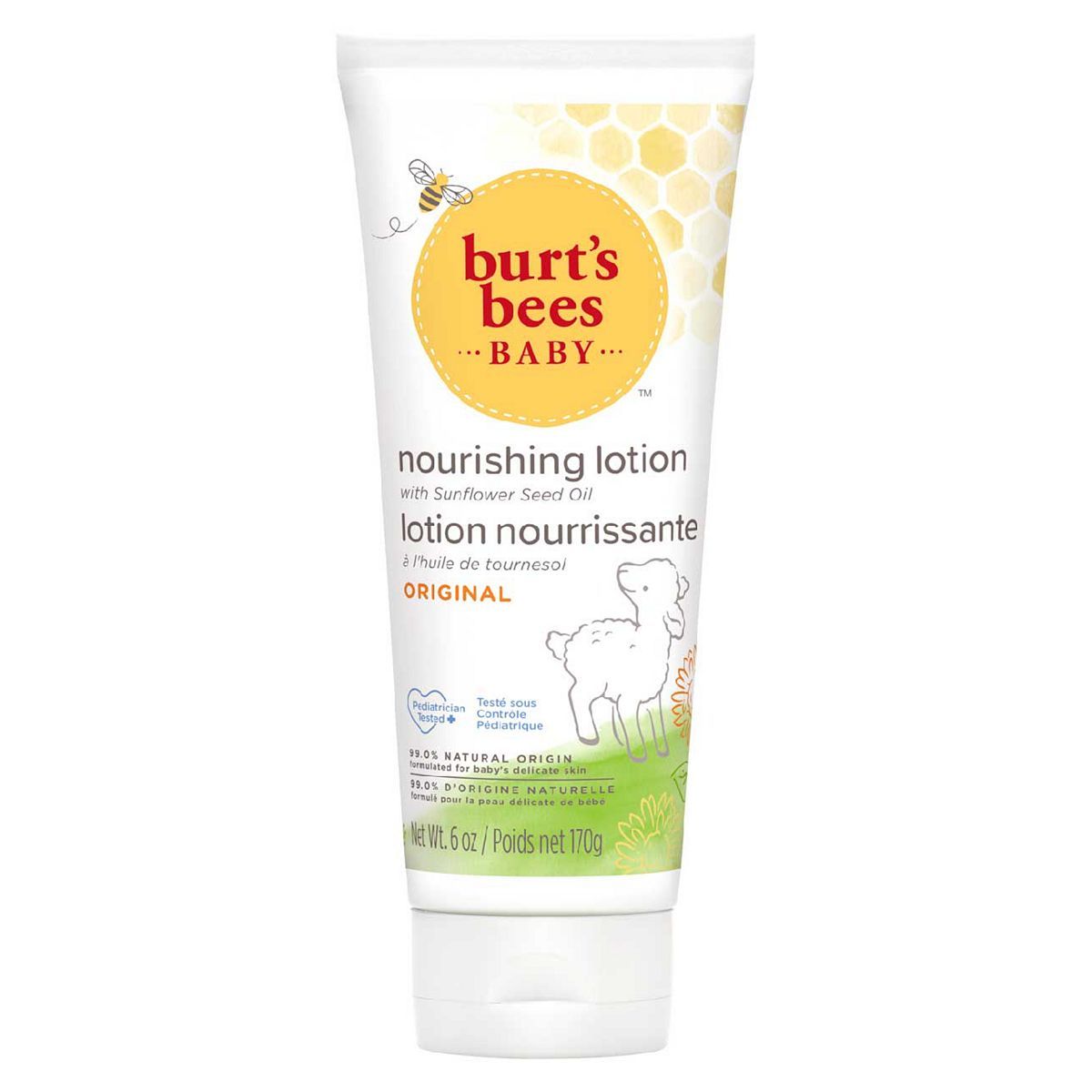 Burt's Bees Baby&amp;trade; Nourishing Lotion with Sunflower Seed Oil, Peadiatrician Tested, 99.0% Natural Origin, 170g