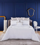 Yves Delorme Couture Haussmann Brume double duvet cover 200cm x 200cm (British brand)
