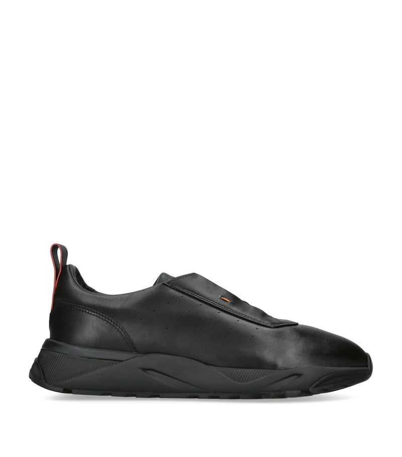 Santoni Innova leather sneakers with synthetic rubber sole (British brand)