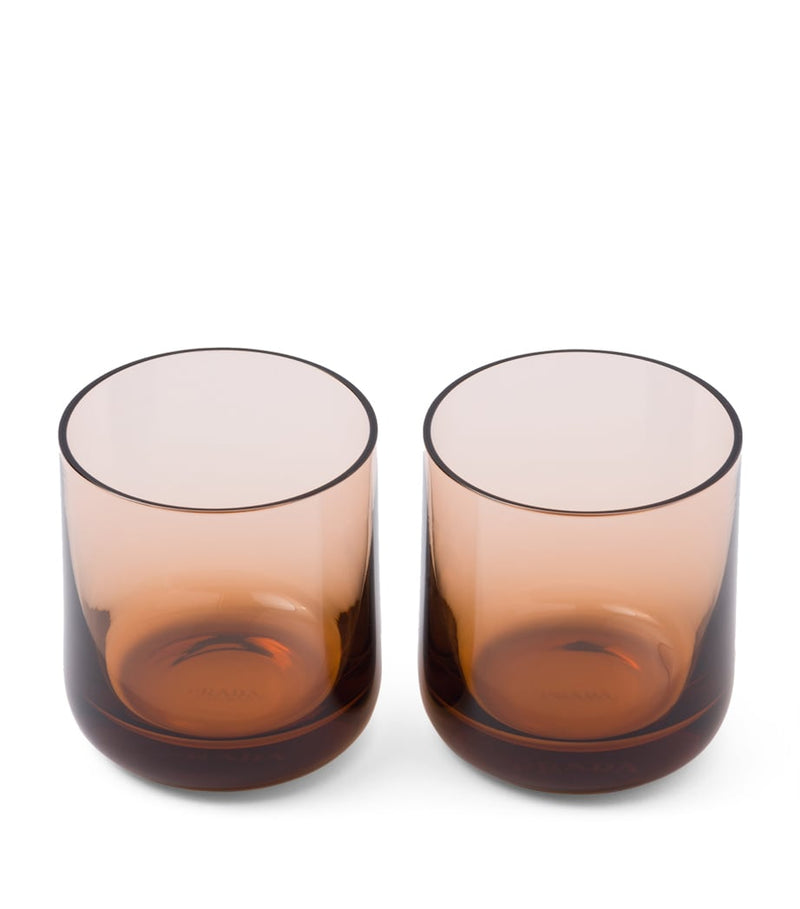 Prada Plinth crystal tumblers, imported from the UK