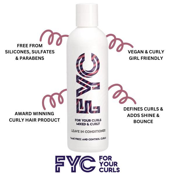 FYC curly hair leave in conditioner and detangle spray bundle 2 x 250ml - British product