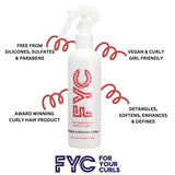 FYC curly hair leave in conditioner and detangle spray bundle 2 x 250ml - British product