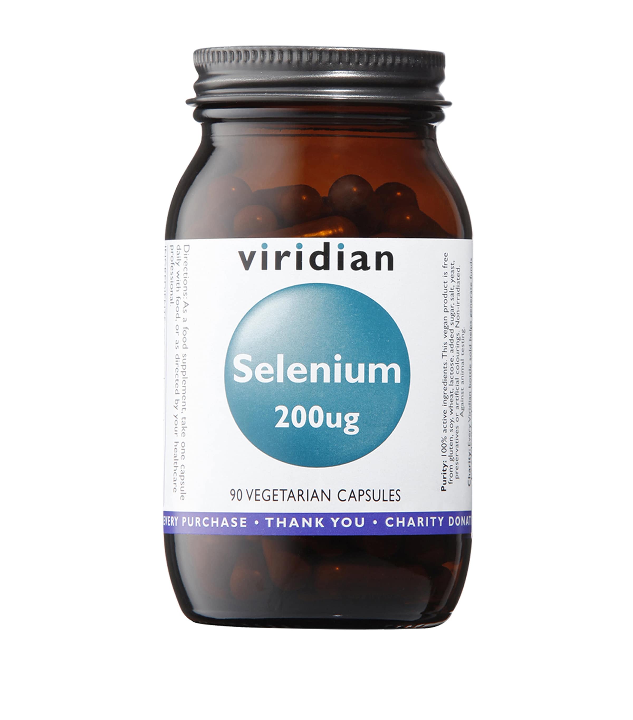 Viridian Selenium 200ug supplement 90 capsules (British brand)