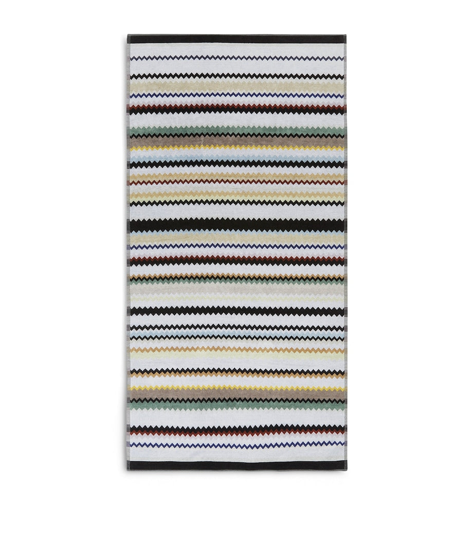 Missoni Home Curt cotton bath sheet 80cm x 160cm, imported from the UK