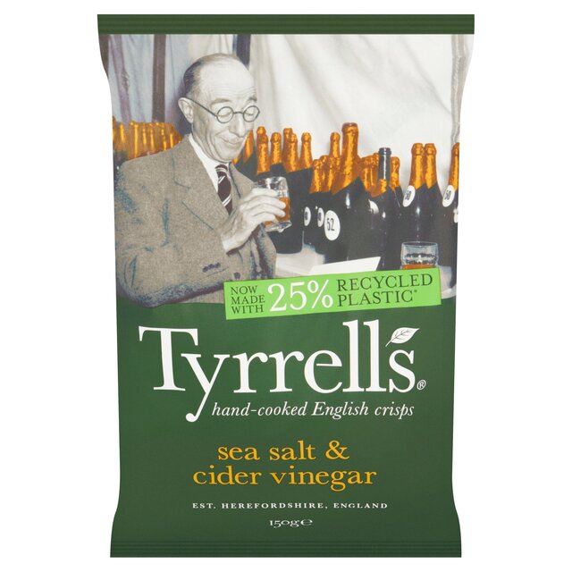 Tyrrells Sea Salt & Cider Vinegar Sharing Crisps   150g - McGrocer