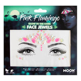 Moon Glow glow-in-the-dark face jewels Pink Flamingo, imported from the UK