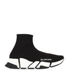 Knitted Sneakers with Ergonomic Sole and Lace-Up Fastening