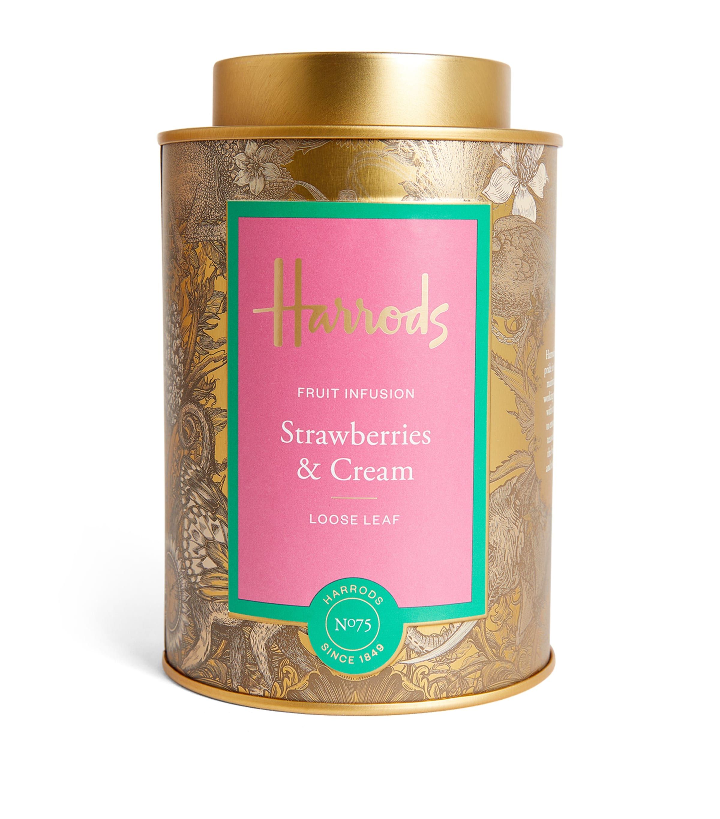 Harrods strawberries and cream loose leaf tea 125g, UK version