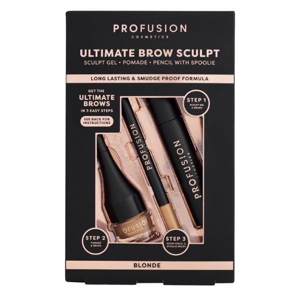 Profusion Cosmetics Eyebrow Sculpt Set Blonde, imported from the UK