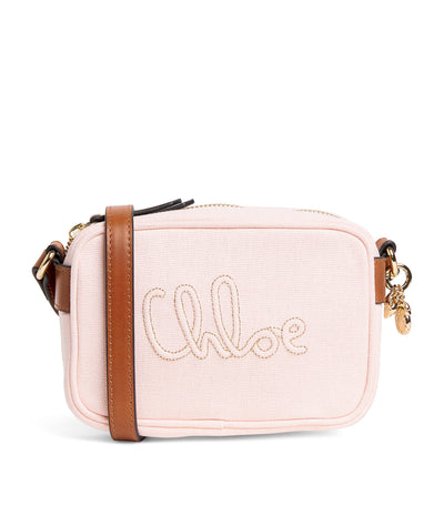 Chloé Kids Cotton Embroidered Shoulder Bag