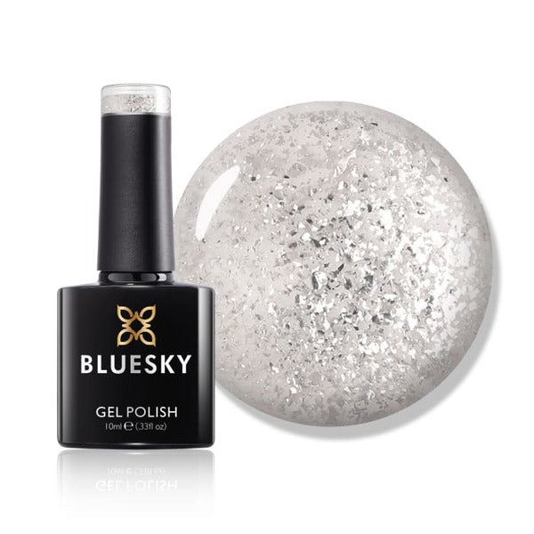 Bluesky gel polish platinum you could cut glass silver, UK version