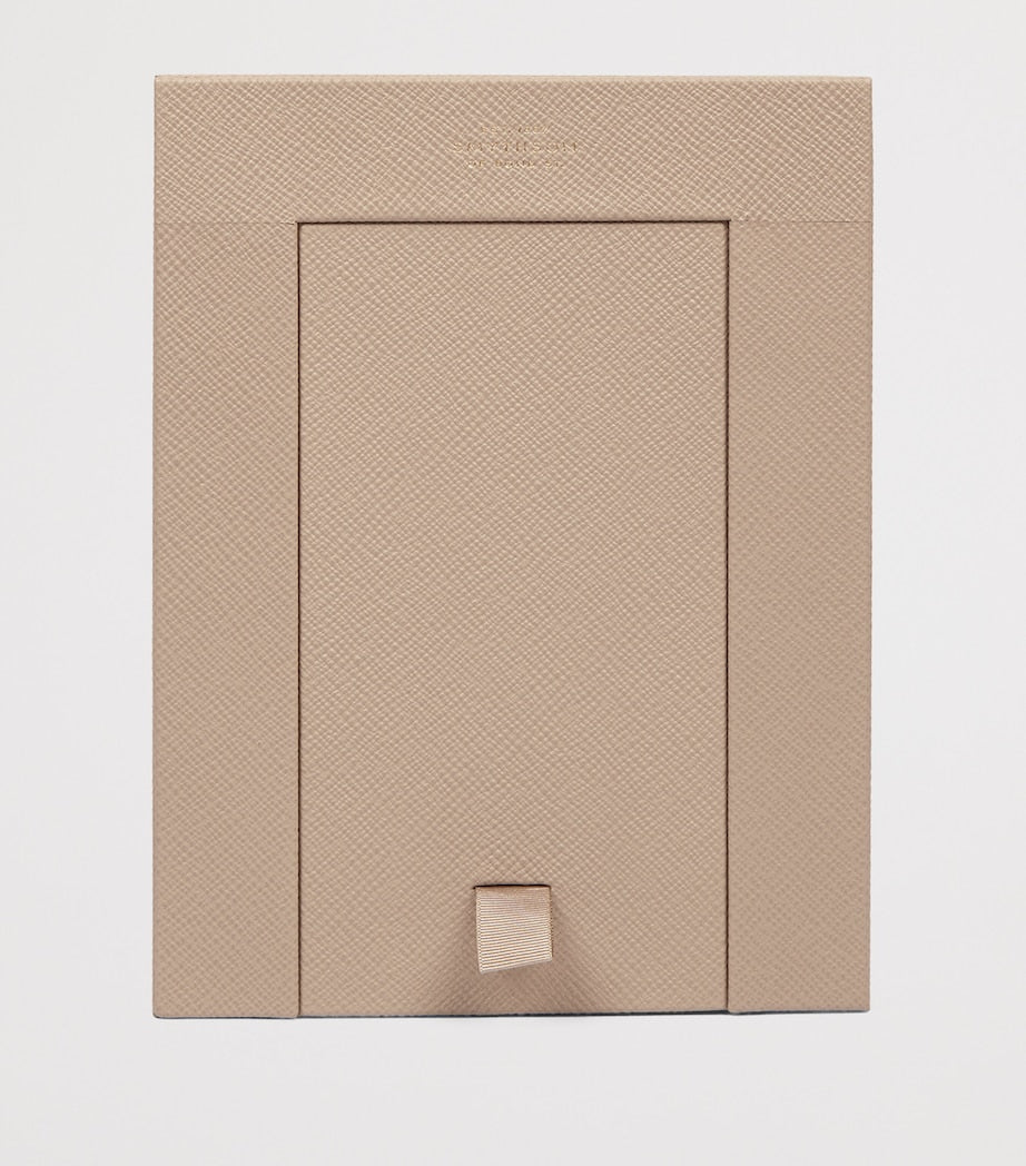 Smythson calfskin Panama double photo frame 6 x 4 (British brand)