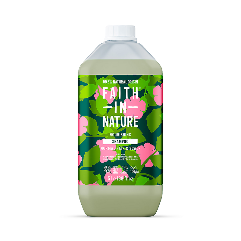 Faith In Nature Wild Rose shampoo 5L - British product