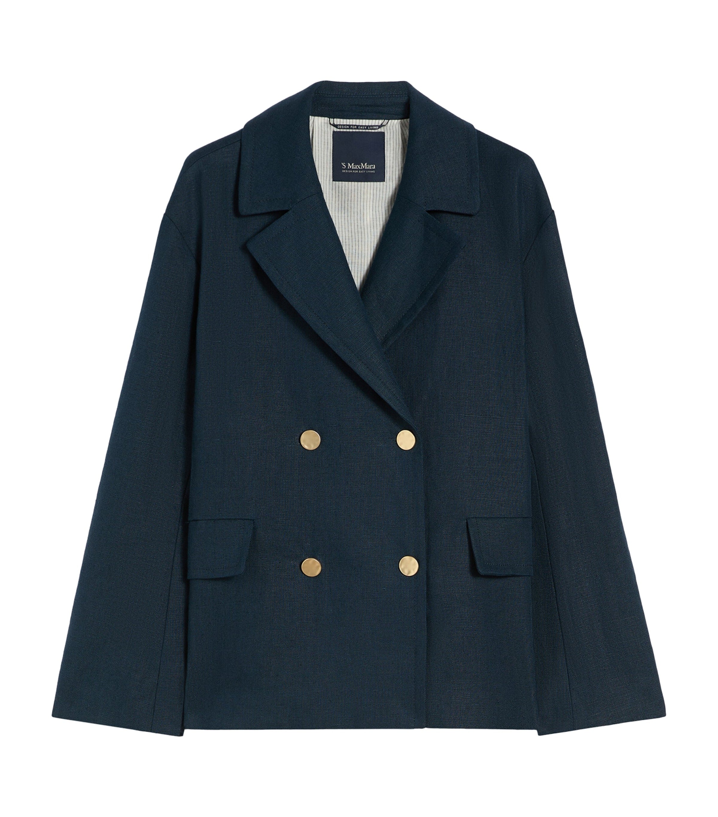 Max Mara linen double-breasted Avenue blazer, imported from the UK