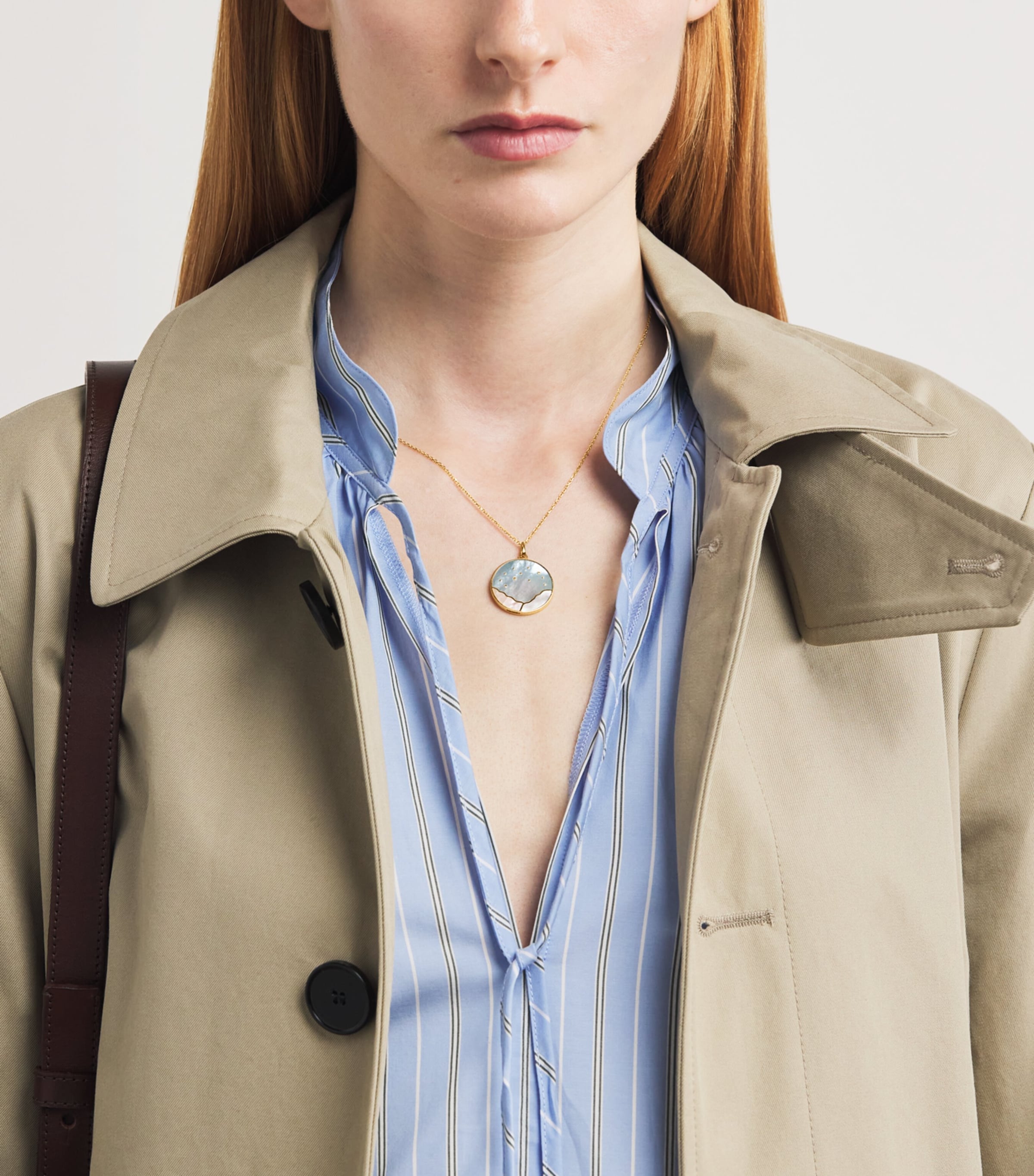 L'ATELIER NAWBAR Yellow Gold and Diamond Sunrise Pendant Necklace