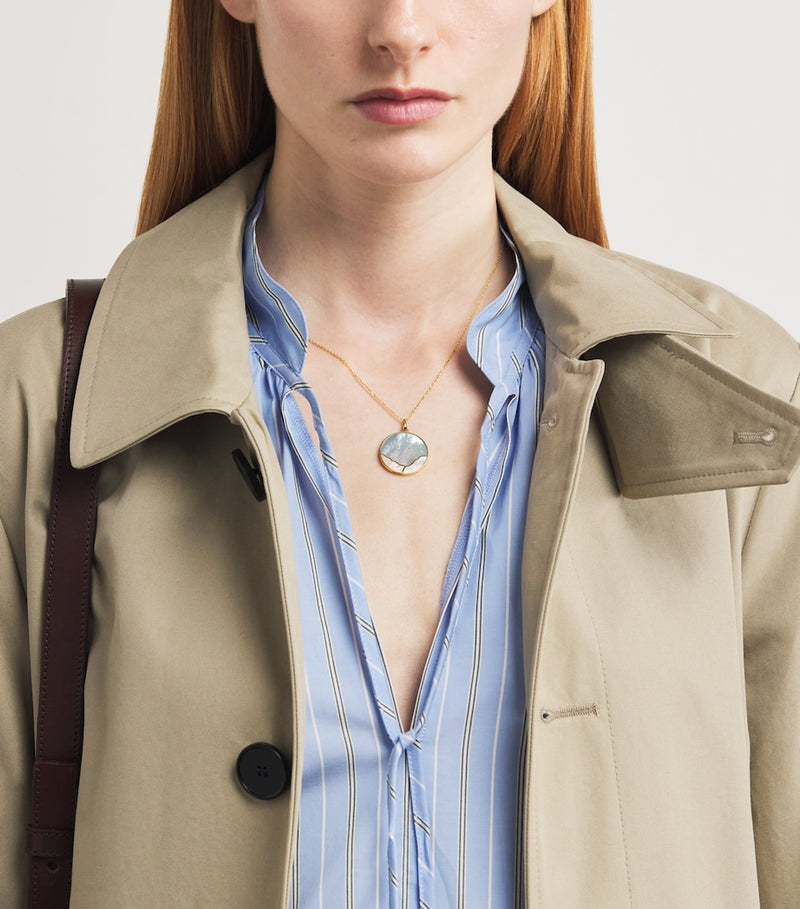 L'ATELIER NAWBAR Yellow Gold and Diamond Sunrise Pendant Necklace