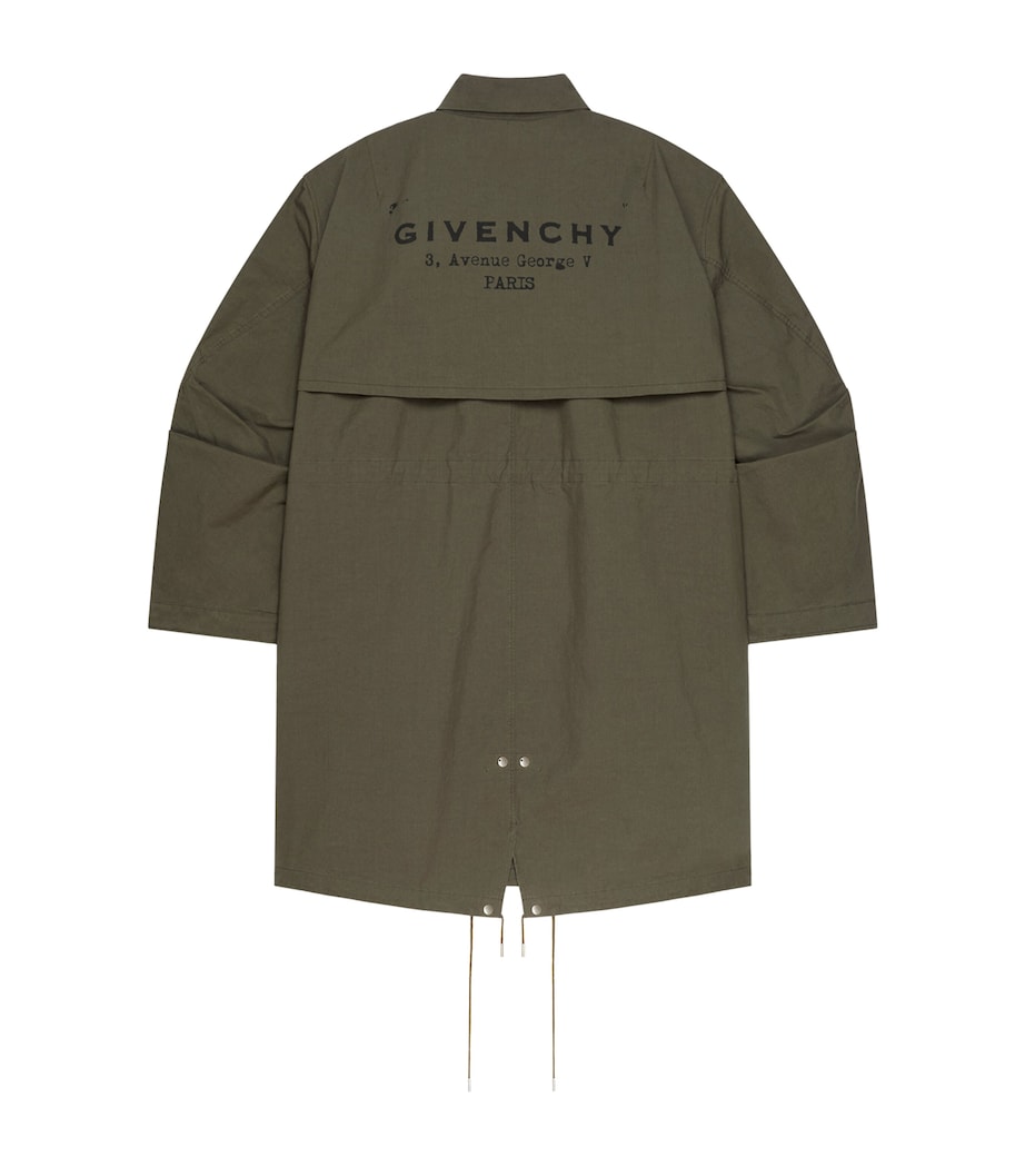 Givenchy oversized longline parka, UK version