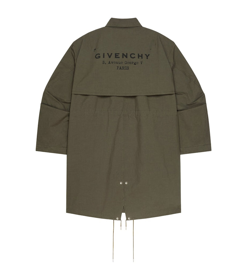 Givenchy oversized longline parka, UK version