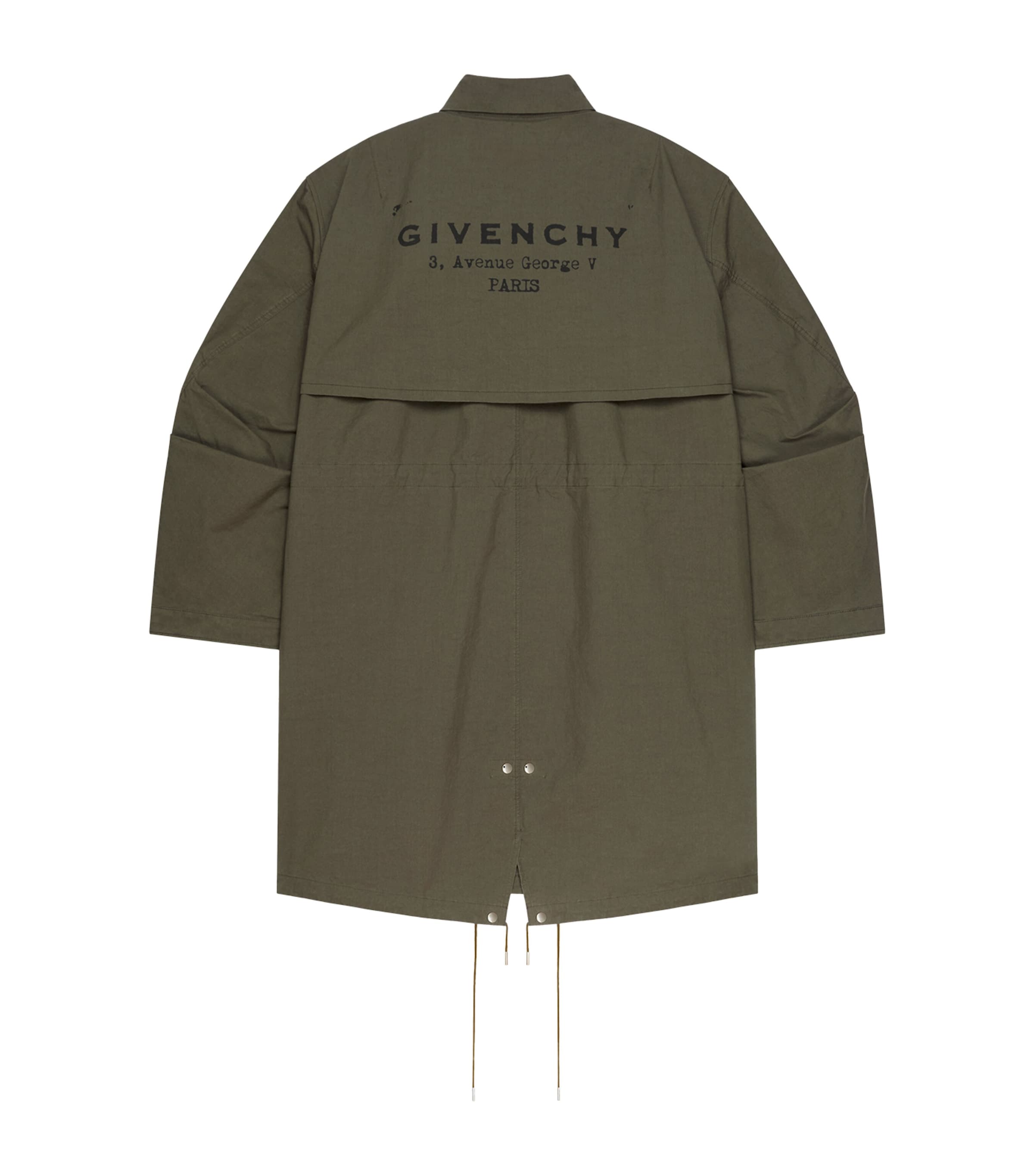 Givenchy oversized longline parka, UK version