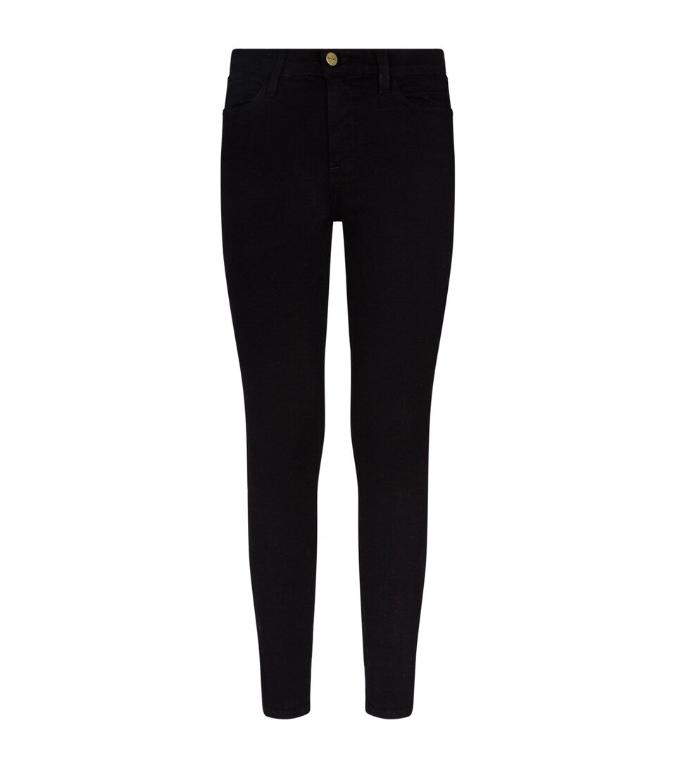 Slim-Fit Coloured Denim Biker Trousers with Multiple Zipped Pockets