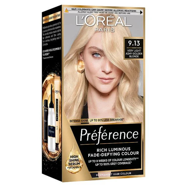 Preference Infinia Light Beige Hair Dye, imported from the UK