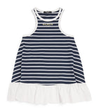 Balmain Kids cotton stripe logo dress 6-14 years - British product