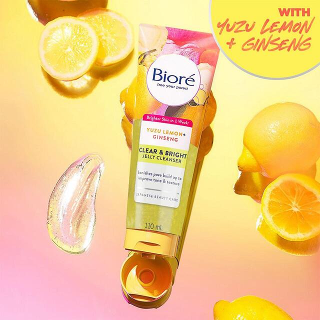 Biore Clear & Bright Brightening Jelly Cleanser   110ml - McGrocer