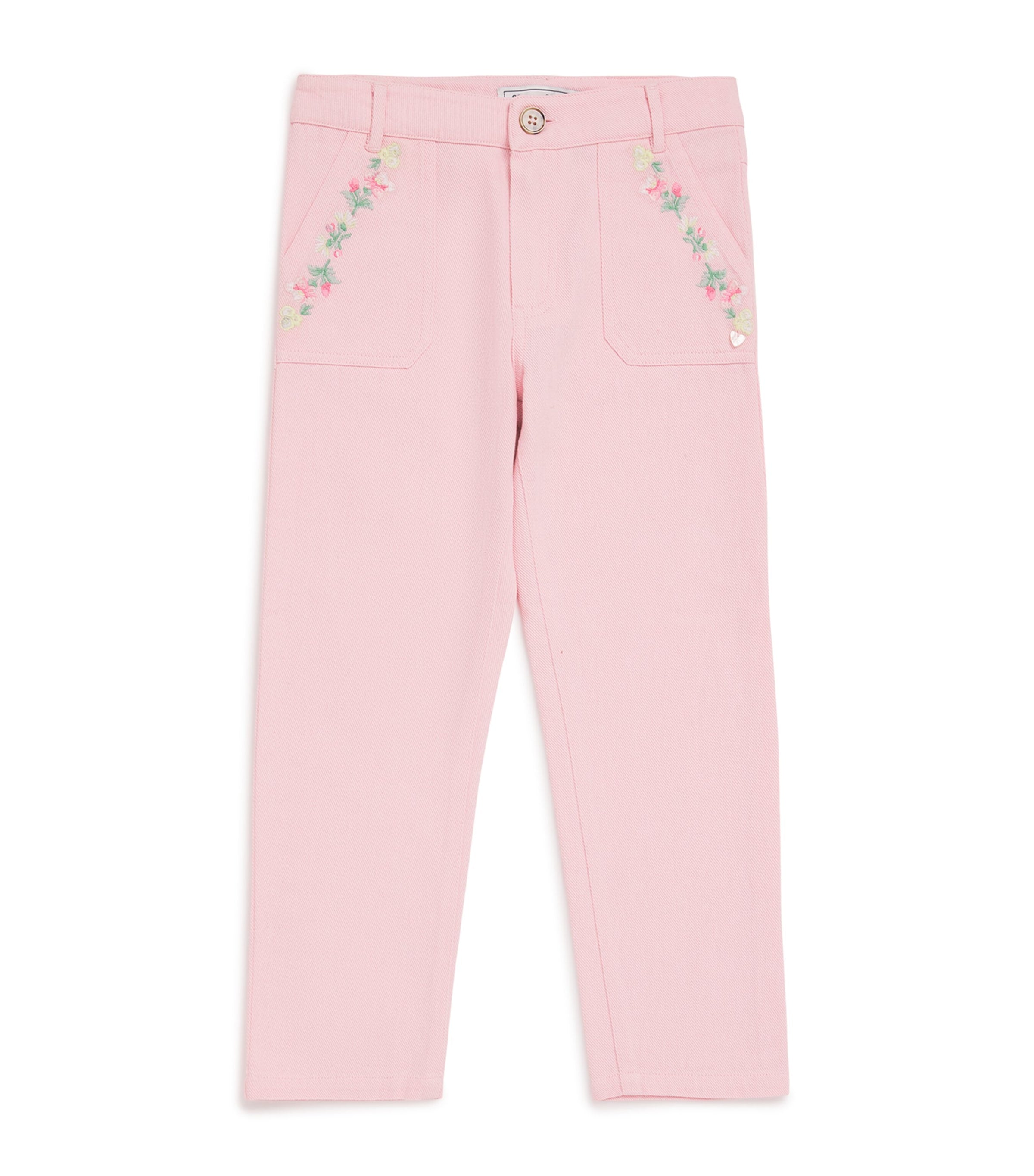Tartine et Chocolat cotton floral embroidered chinos 2-12 years (British brand)