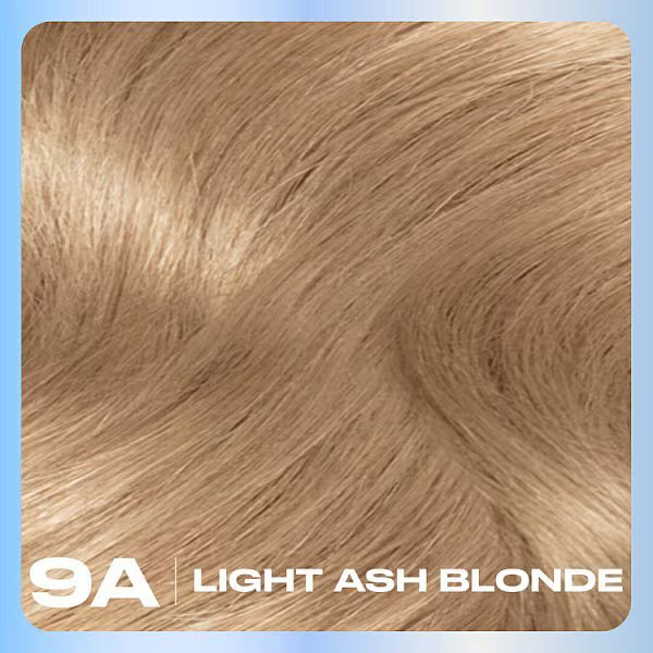 Clairol Nice N Easy light ash blonde hair dye box, UK version