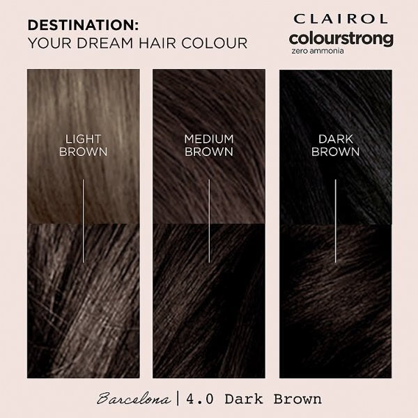 Clairol permanent hair dye dark brown 4.0 kit - British product