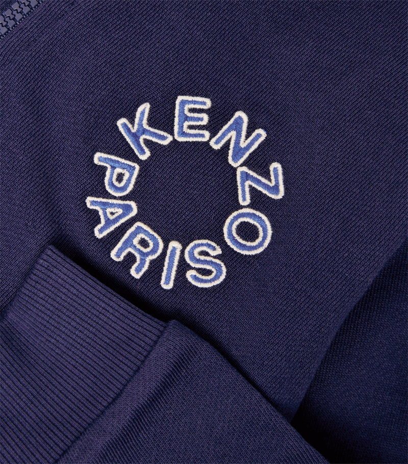 Kenzo kids cotton logo zip hoodie 5-14 years, UK version