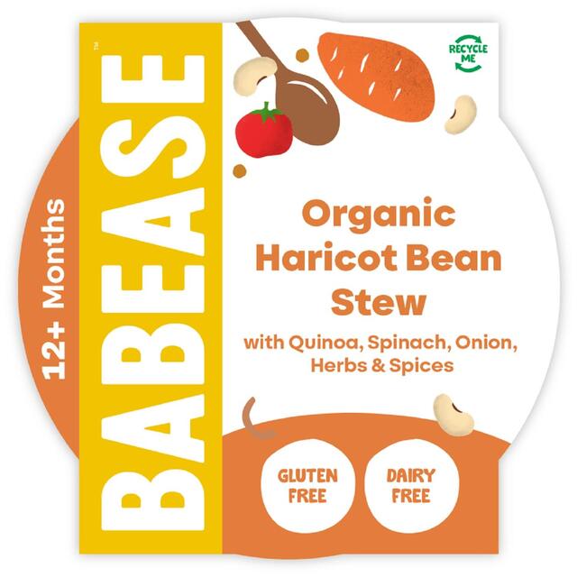 Babease Organic Haricot Bean Stew Baby Food Pot 12+months   200g - McGrocer