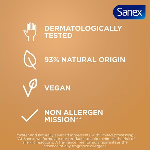Sanex shower gel Zero% Dry Skin 450ml (British brand)