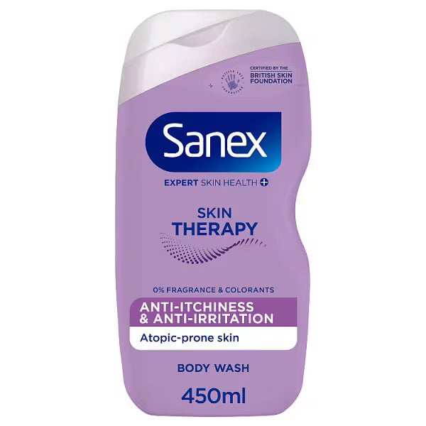 Sanex Anti-Irritation Shower Gel 450ml (British brand)