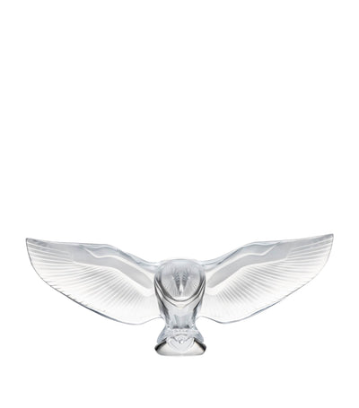 Lalique Barn Owl Crystal Sculpture