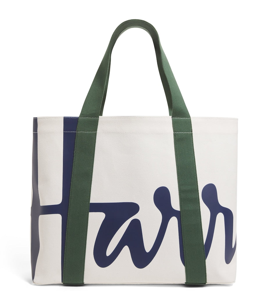 Harrods medium cotton logo tote bag, UK version