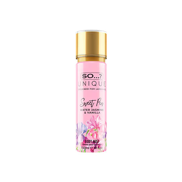 So&? Unique Sweet Pea Body Mist 150ml (British brand)