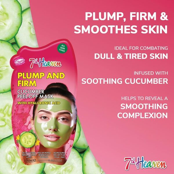 7th Heaven Cucumber Peel Off Mask Pack of 6 (British brand)