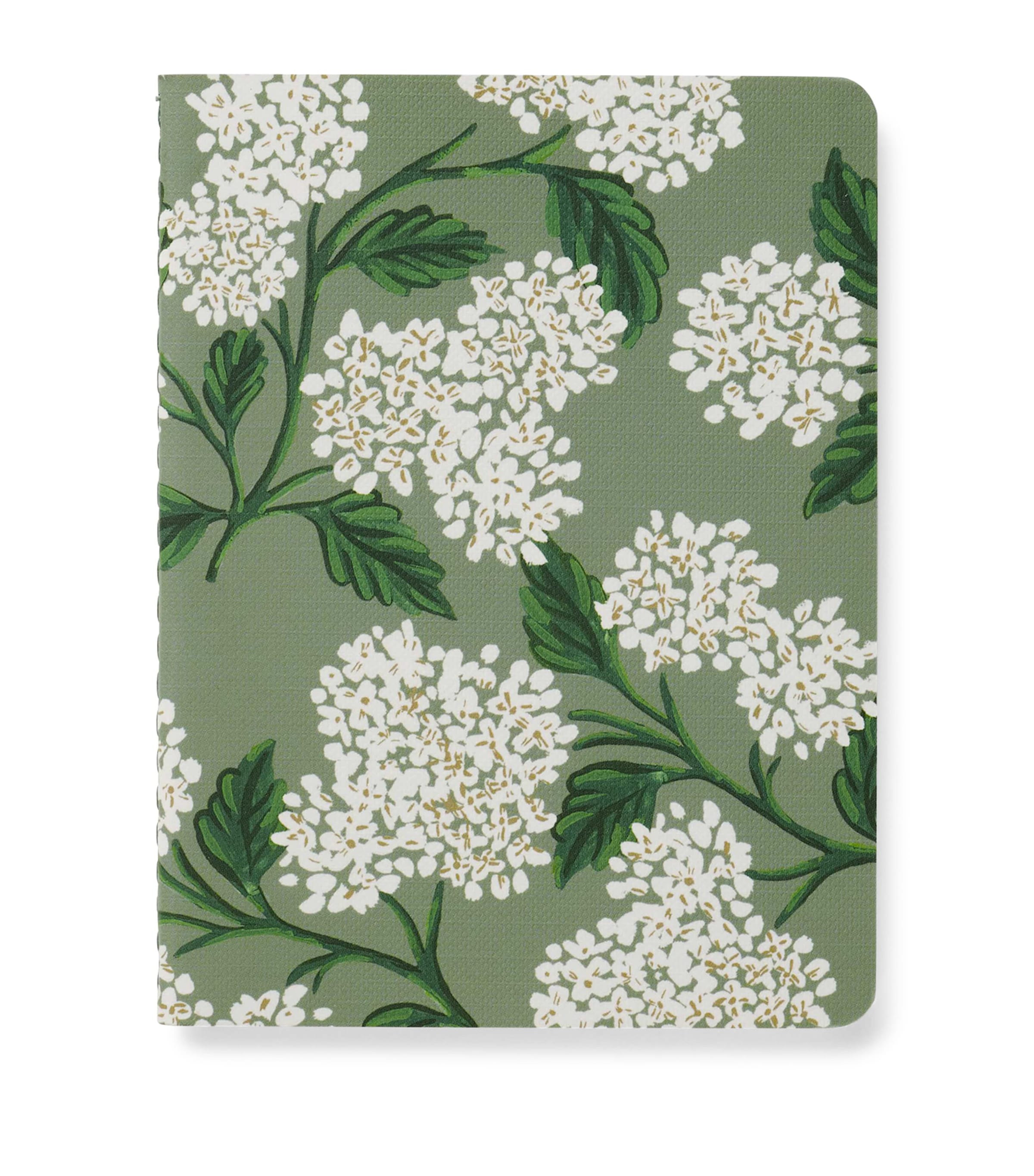 Rifle Paper Co. hydrangea pocket notebooks set of 5, imported from the UK