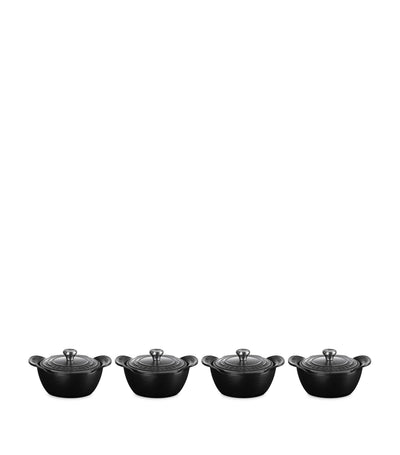 Le Creuset Gourmand Mini Cocottes Set of 4 Cast Iron Casserole Dishes 11cm