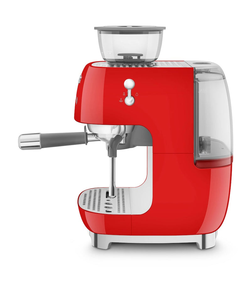 Smeg EGF03RDUK Espresso Coffee Machine with Grinder