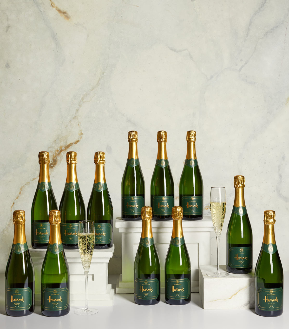 Harrods Brut Premier Cru Non-Vintage Champagne case of 12 bottles, UK version