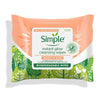 Simple Protect N Glow biodegradable face wipes instant glow pack of 20 (British brand)