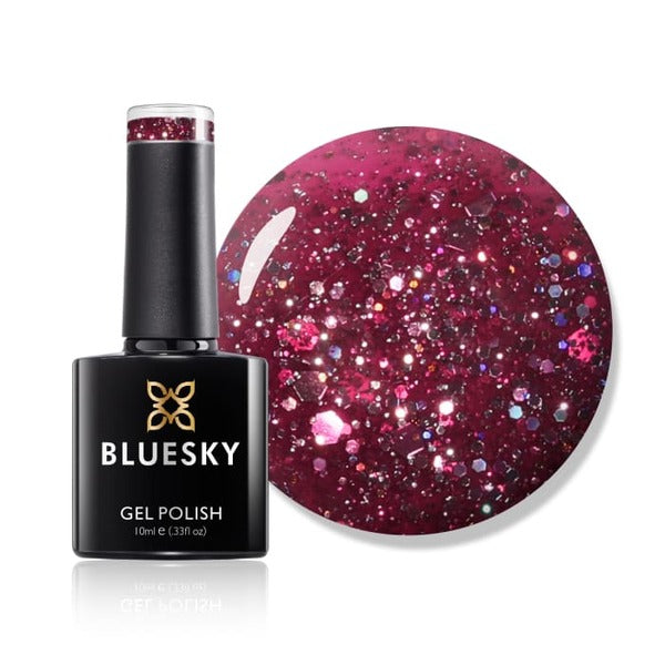 Bluesky Cherry Red gel polish - British product