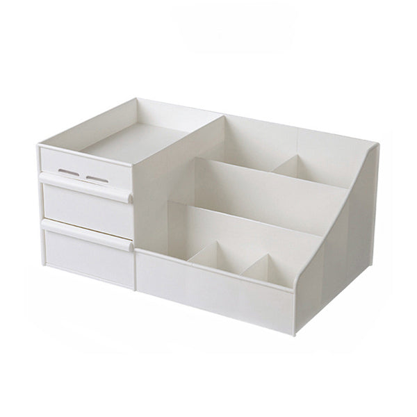 Livingandhome Makeup Storage Box Small White 25cm, UK version