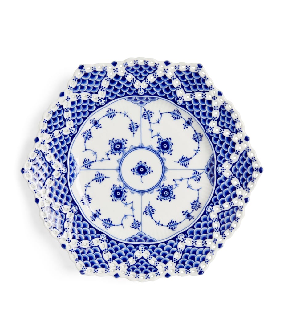 Royal Copenhagen Blue Fluted Full Lace Plate (21cm)