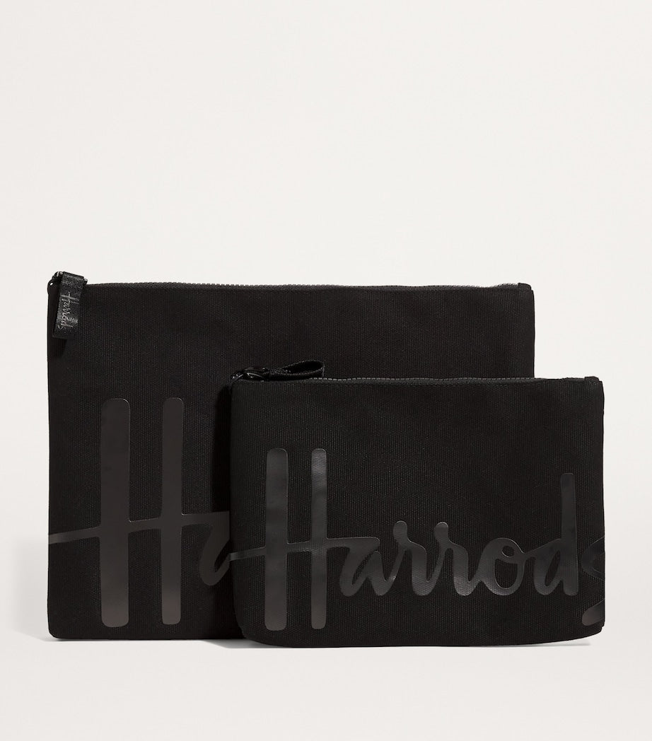 Harrods Medium Cotton Logo Pouch