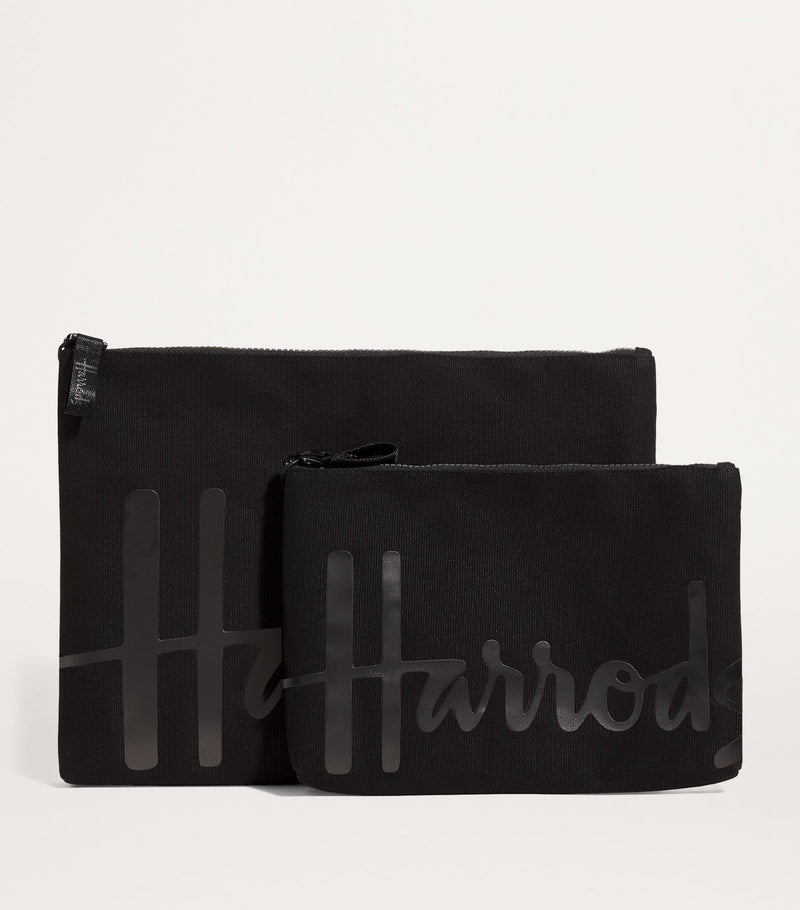 Harrods Medium Cotton Logo Pouch